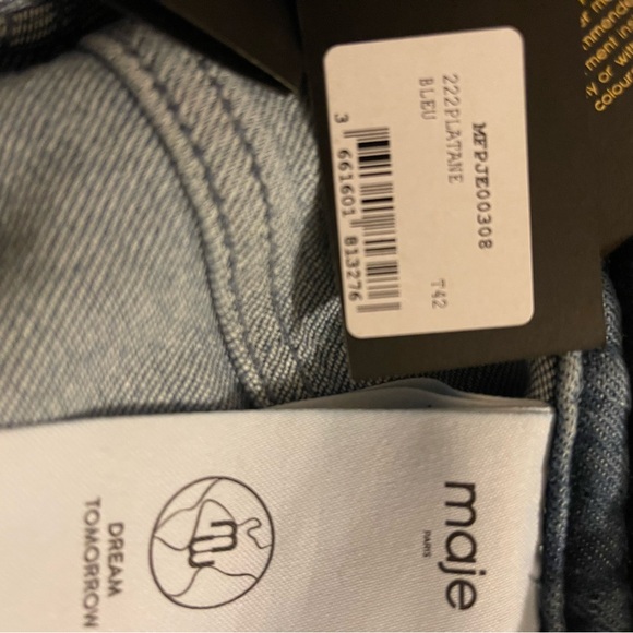 Maje NWT Women’s maje Jeans with Braided
Trim size 42 - Picture 10 of 14